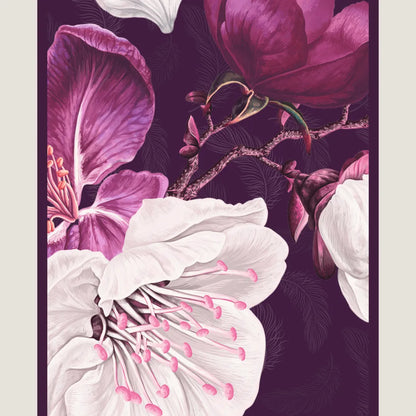 Aubergine Magnolia Scarf