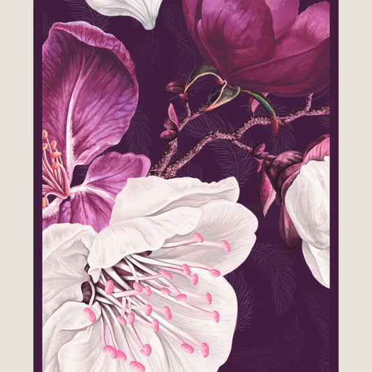 Aubergine Magnolia Scarf