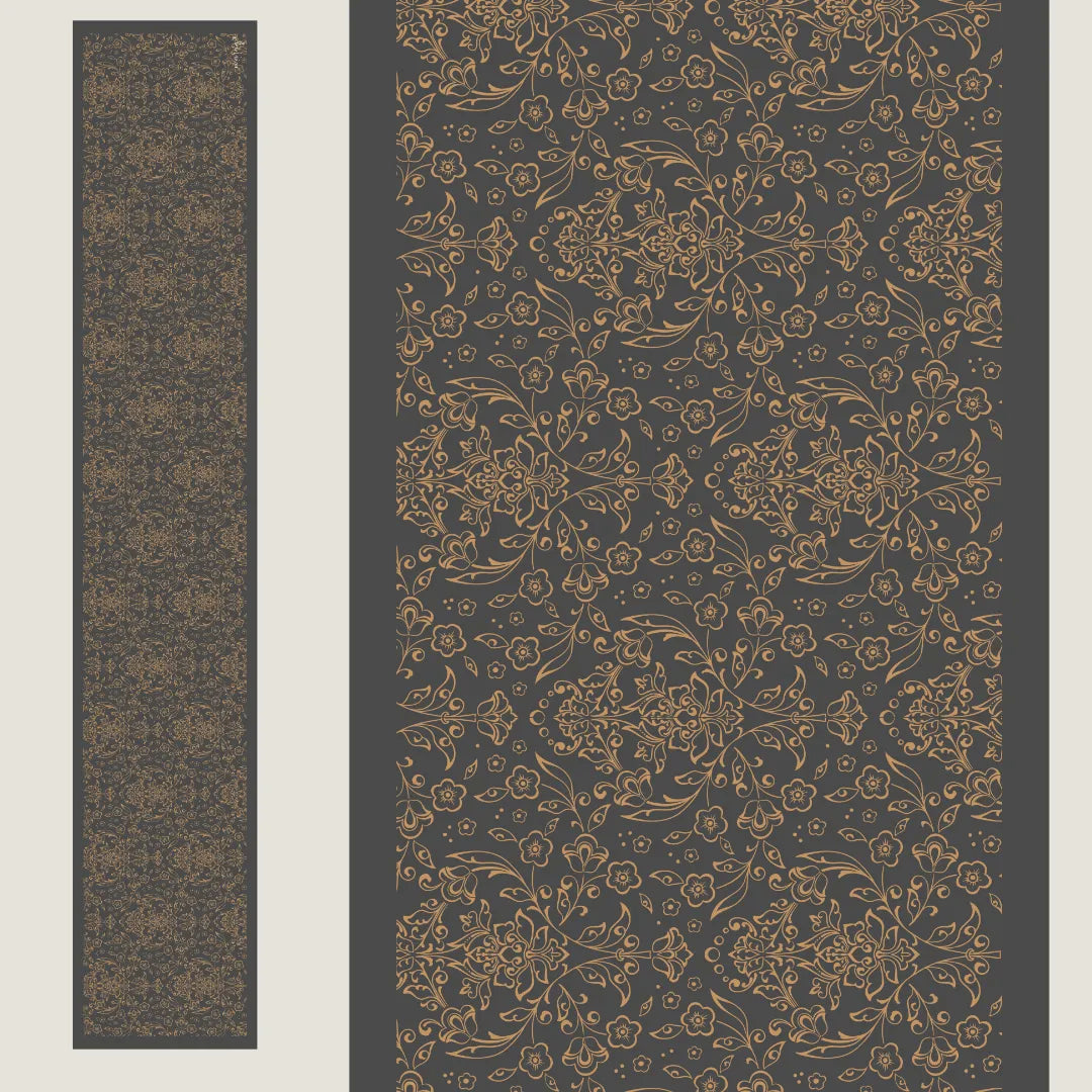 Baroque Cravat- Charcoal