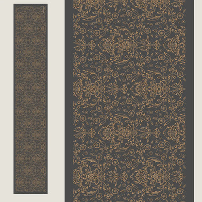 Baroque Cravat- Charcoal