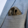 Baroque Pocket Square - Charcoal