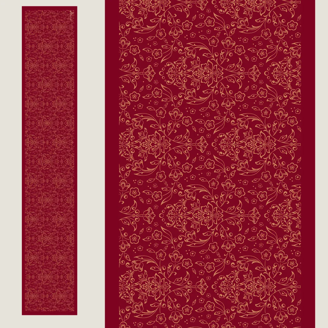 Baroque Cravat- Crimson