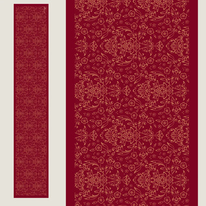 Baroque Cravat- Crimson