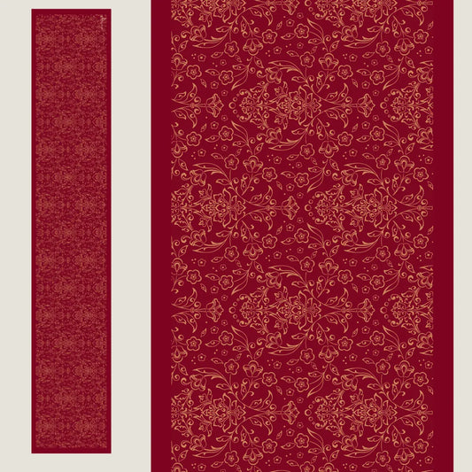 Baroque Cravat- Crimson