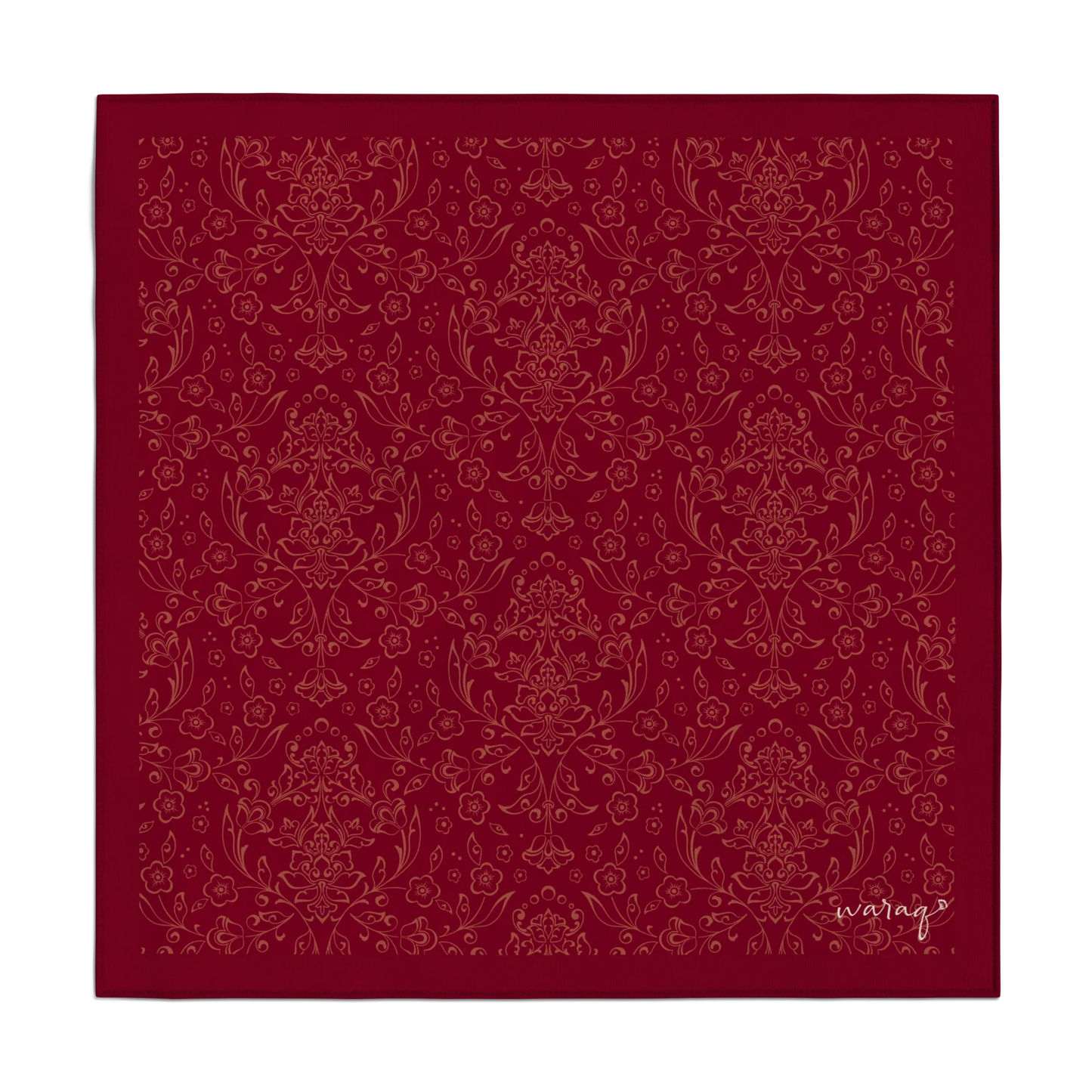 Baroque Pocket Square - Crimson