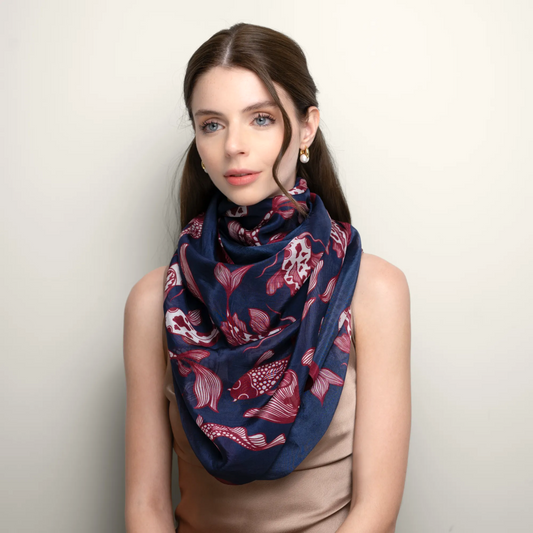 Crimson Koi Scarf