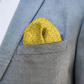 Espresso Damask Pocket Square - Citrine