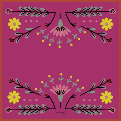 Floritale Pink Square Scarf
