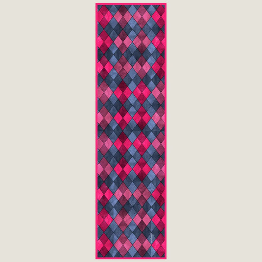 Fuchsia Argyle Scarf