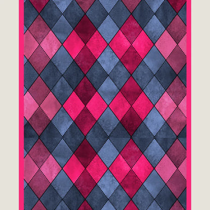 Fuchsia Argyle Scarf