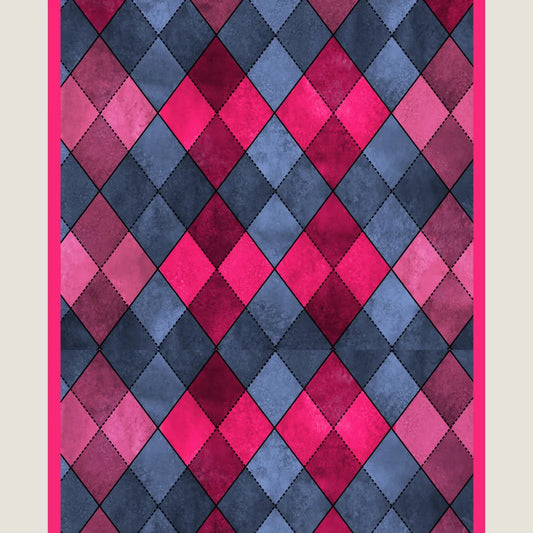 Fuchsia Argyle Scarf