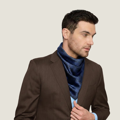 Indigo Crest Scarf