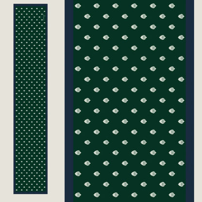 Ivory Damask Cravat - Verdant