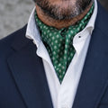 Ivory Damask Cravat - Verdant
