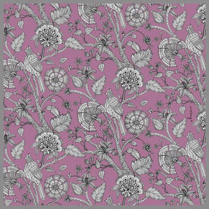 Kalamkar Square Scarf- Rose