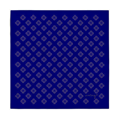 Moroccan Quatrefoil Pocket Square - Navy