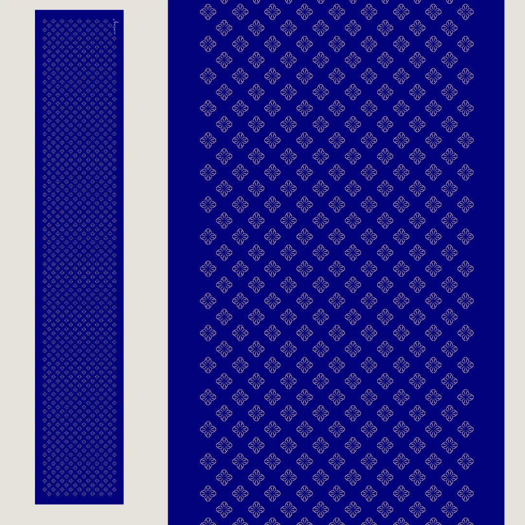 Moroccan Quatrefoil Cravat- Navy