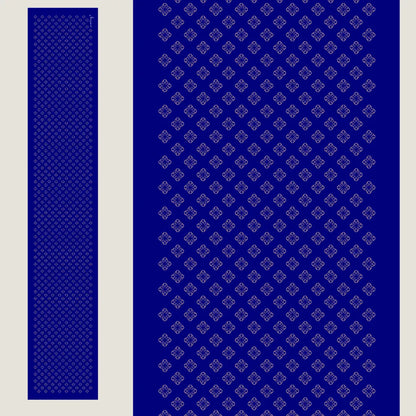 Moroccan Quatrefoil Cravat- Navy