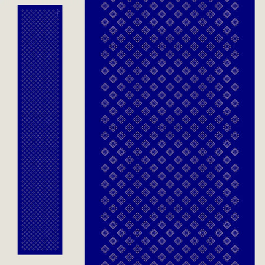 Moroccan Quatrefoil Cravat- Navy