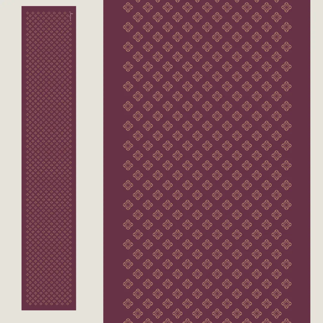 Moroccan Quatrefoil Cravat- Plum