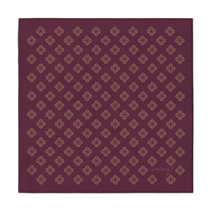 Moroccan Quatrefoil Pocket Square - Plum