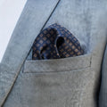 Moroccan Quatrefoil Pocket Square - Navy