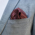 Moroccan Quatrefoil Pocket Square - Plum