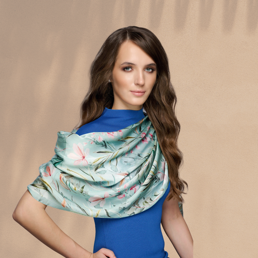 Nature Flair Sea Green Long Scarf / Stole