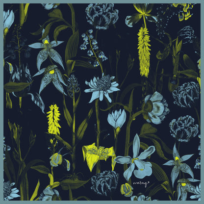 Orchid Noir Square Scarf