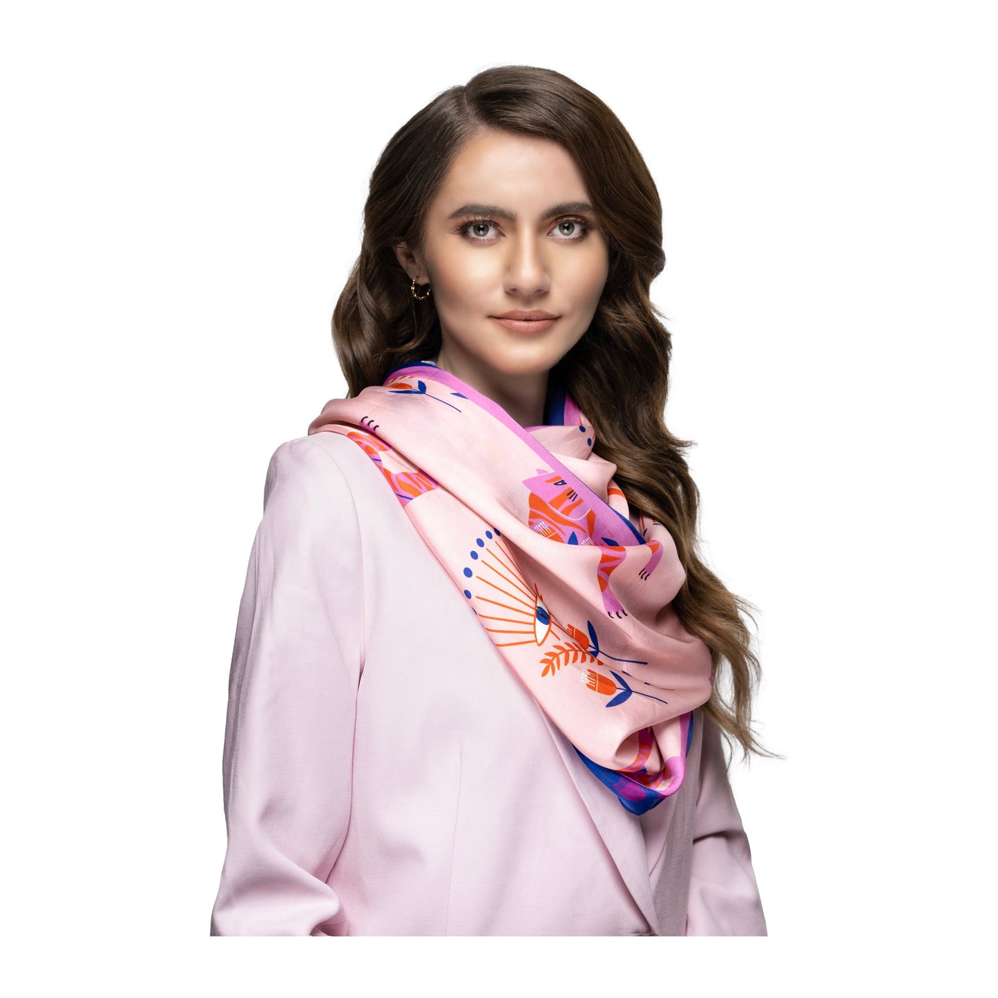 Pink Tiger Long Scarf / Stole