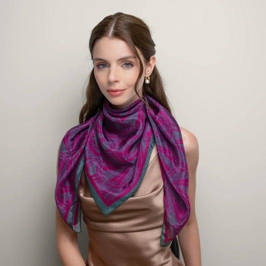 Plum Haze Square Scarf
