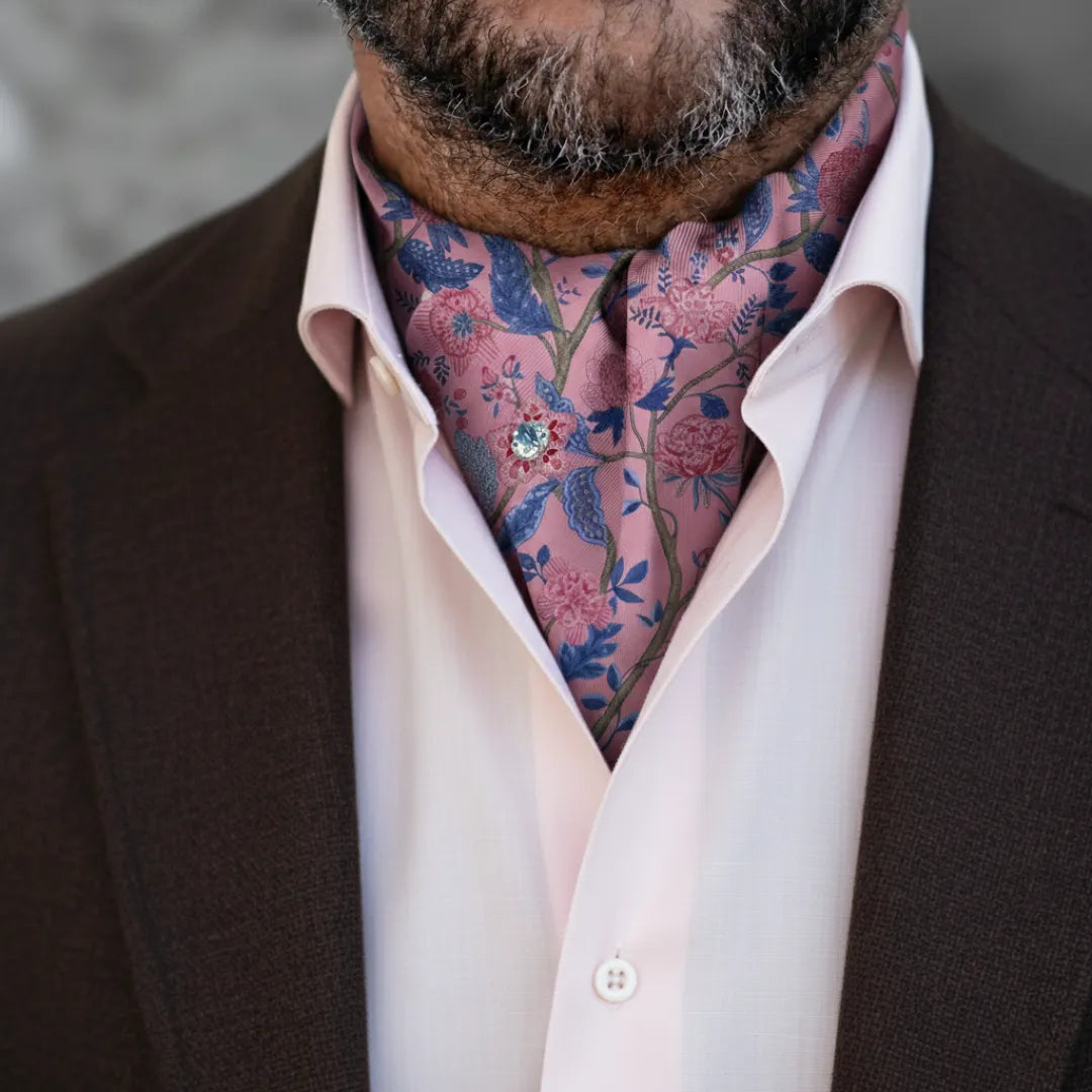 Royal Bloom Cravat- Pink Quartz