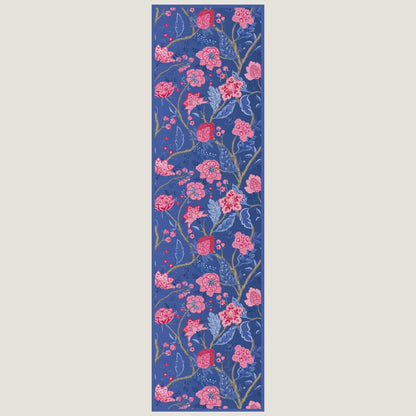 Royal Bloom Long Stole-Indigo