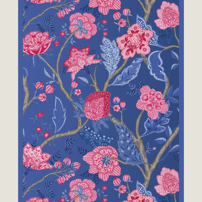 Royal Bloom Long Stole-Indigo