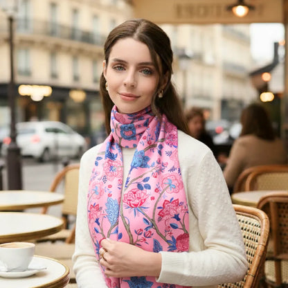 Royal Bloom Long Stole-Pink Quartz