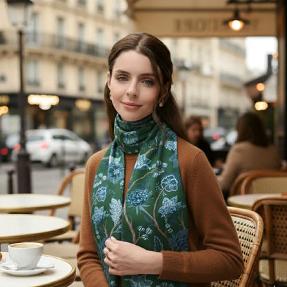 Royal Bloom Long Stole-Verdant