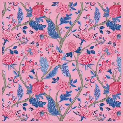 Royal Bloom Square Scarf-Pink Quartz