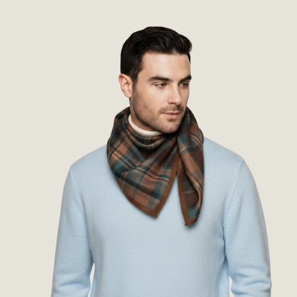 Smoked Amber Plaid Scarf