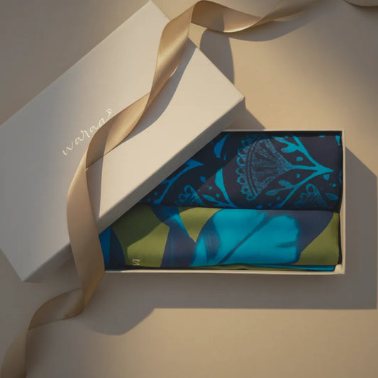 The Enchanted Indigo His & Her Scarf Gift Set