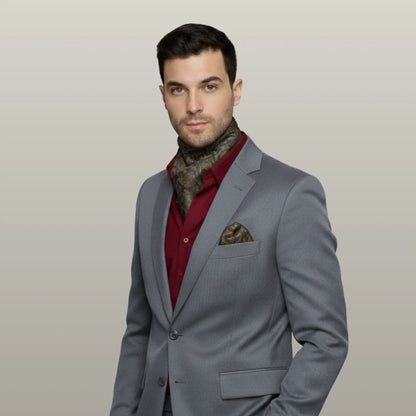 Baroque Cravat- Charcoal