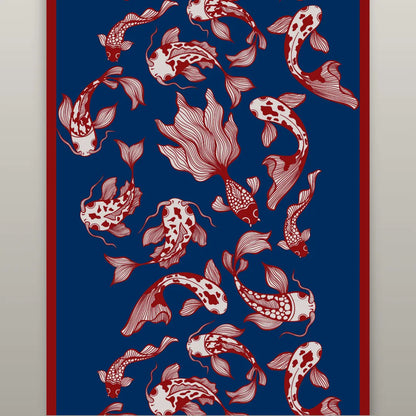 Crimson Koi Scarf