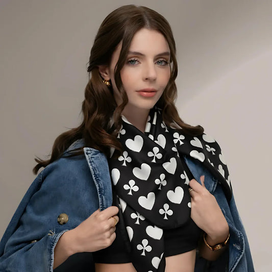 Ebony Love & Spades Scarf