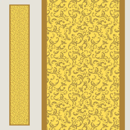 Espresso Damask Cravat - Citrine
