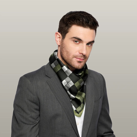 Olive Argyle Scarf