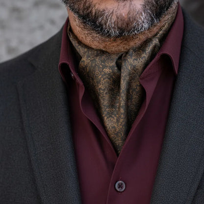 Baroque Cravat- Charcoal