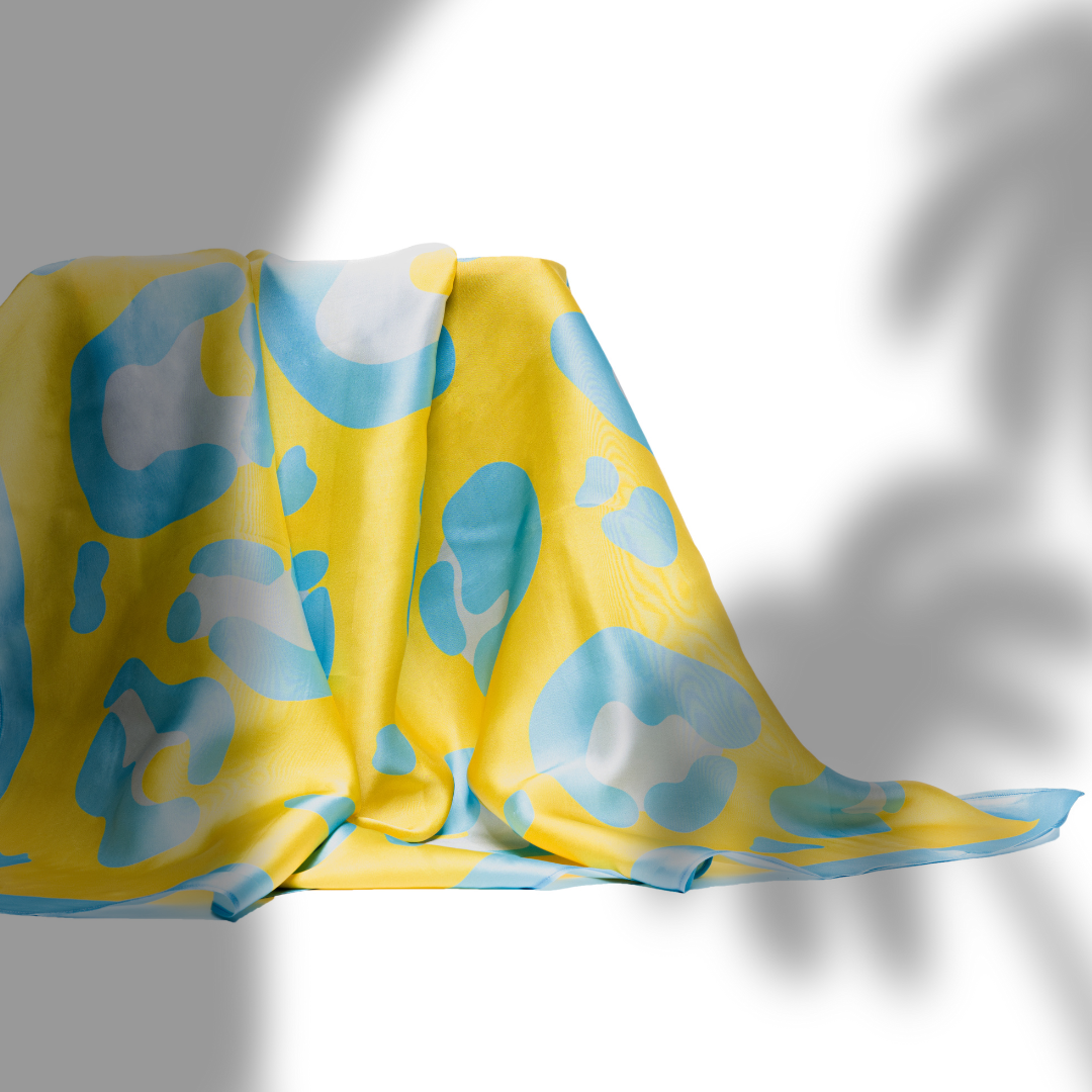 Dreamy Pop Yellow Square Scarf